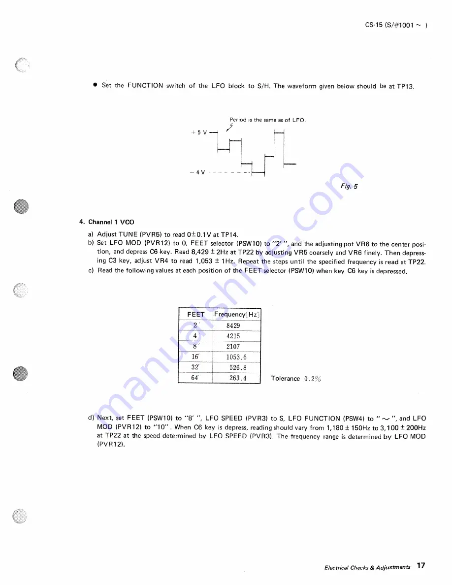 Yamaha CS-15 Service Manual Download Page 9