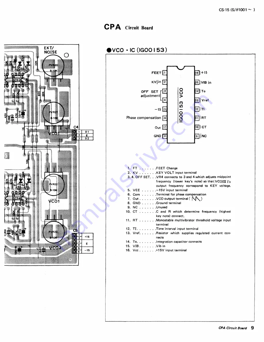 Yamaha CS-15 Service Manual Download Page 22