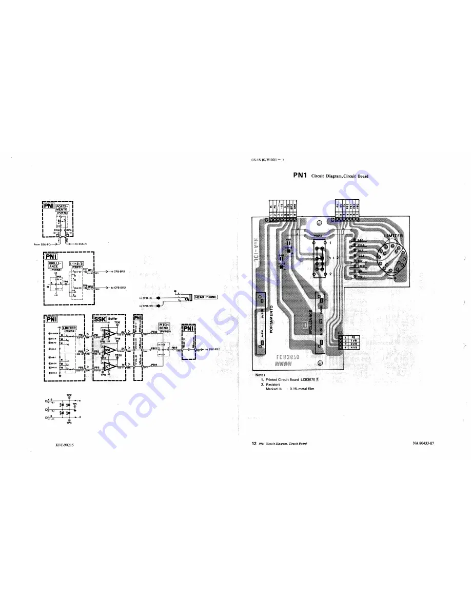 Yamaha CS-15 Service Manual Download Page 34