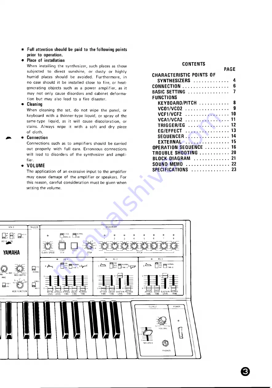 Yamaha CS-30 Owner'S Manual Download Page 3