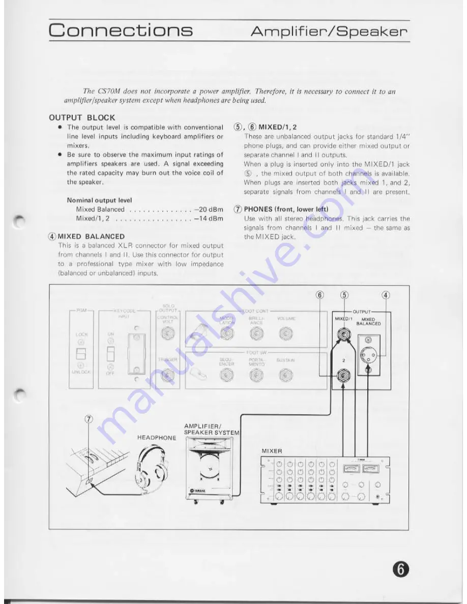 Yamaha CS-70M Скачать руководство пользователя страница 7