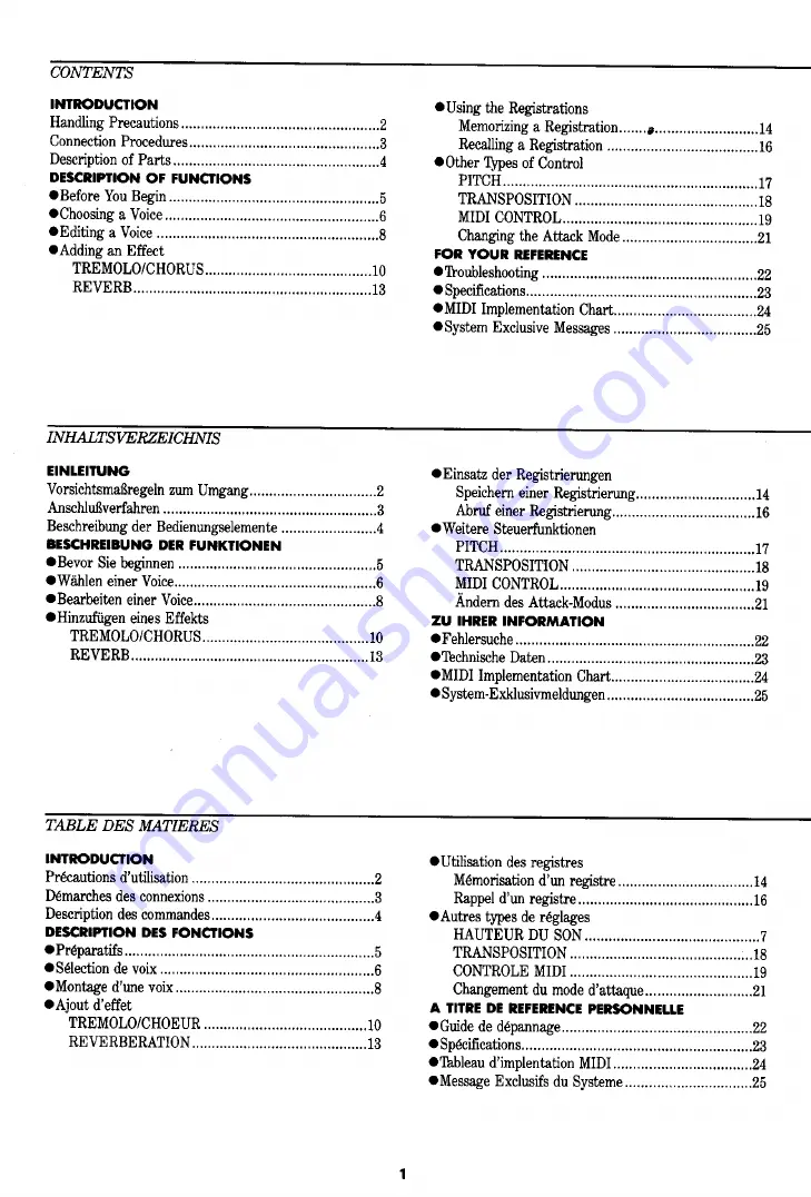 Yamaha CVS-10 User Manual Download Page 3