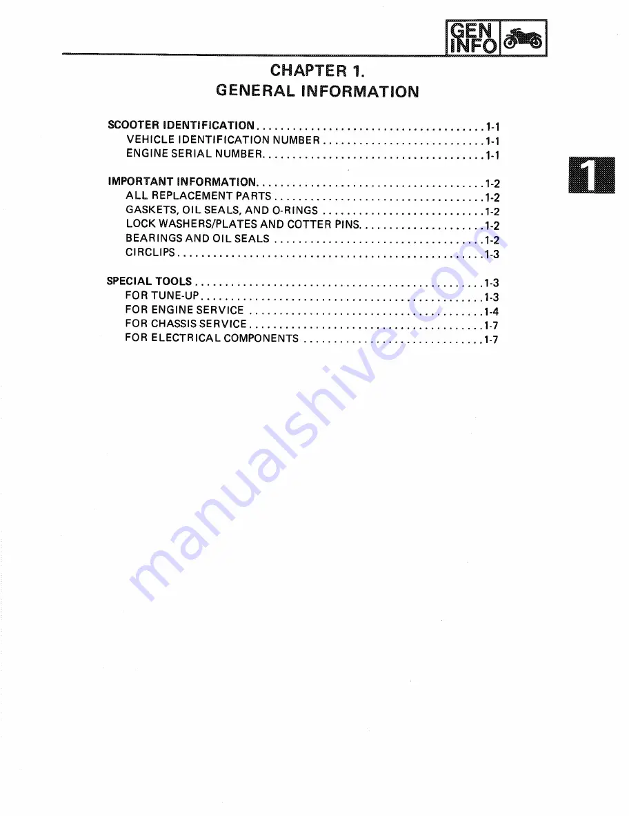 Yamaha CYGNUS.X XC125 Service Manual Download Page 7