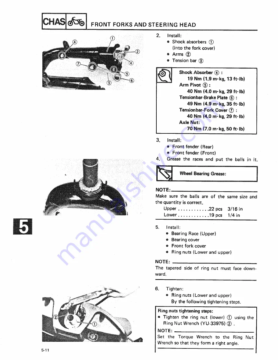 Yamaha CYGNUS.X XC125 Service Manual Download Page 106