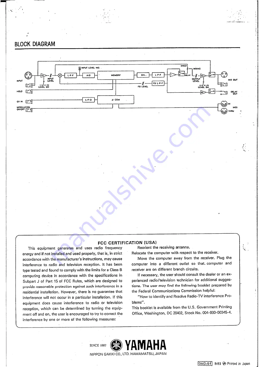 Yamaha D1500 Скачать руководство пользователя страница 8