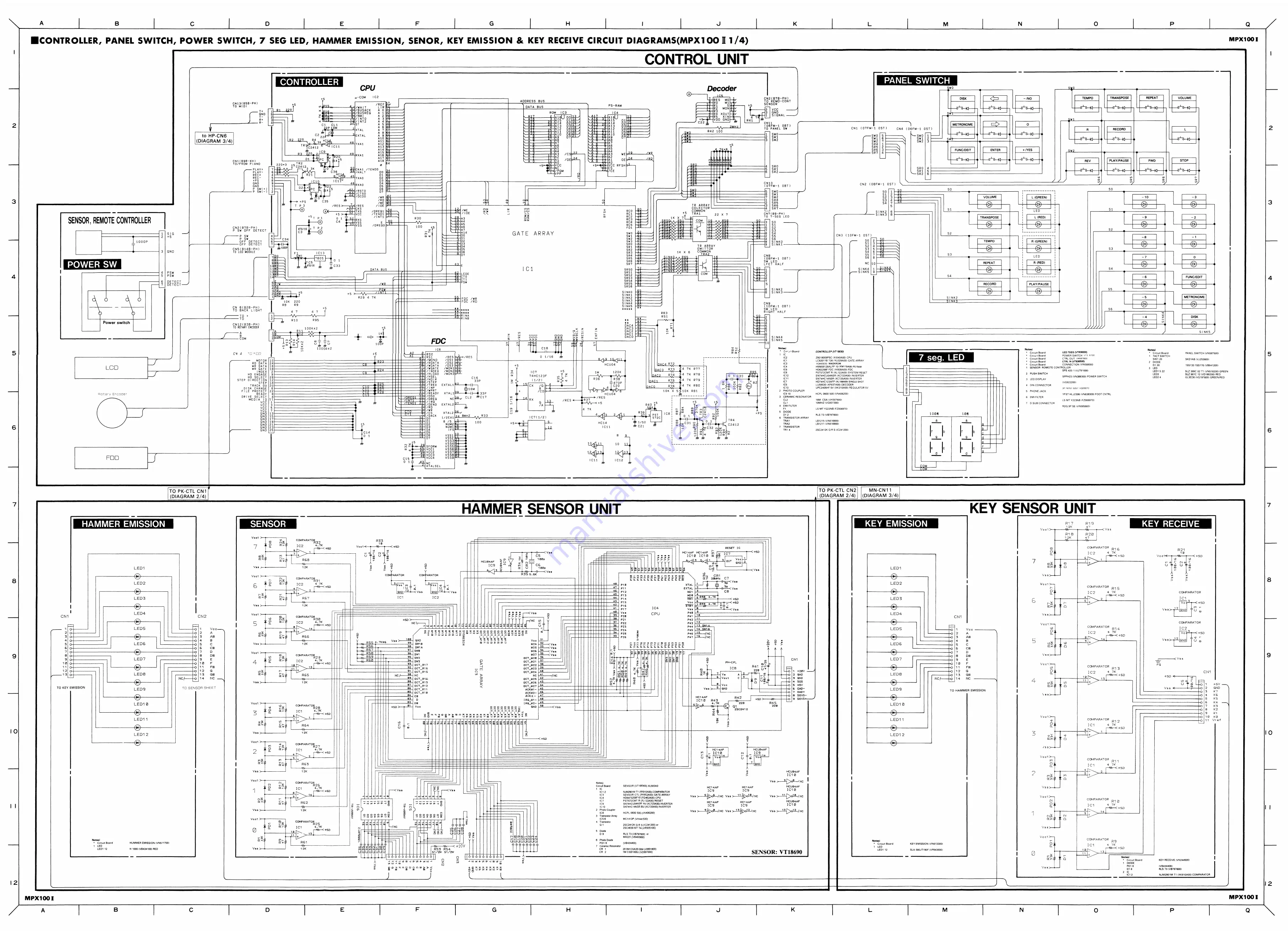 Yamaha Disklavier MPX100II Service Manual Download Page 41