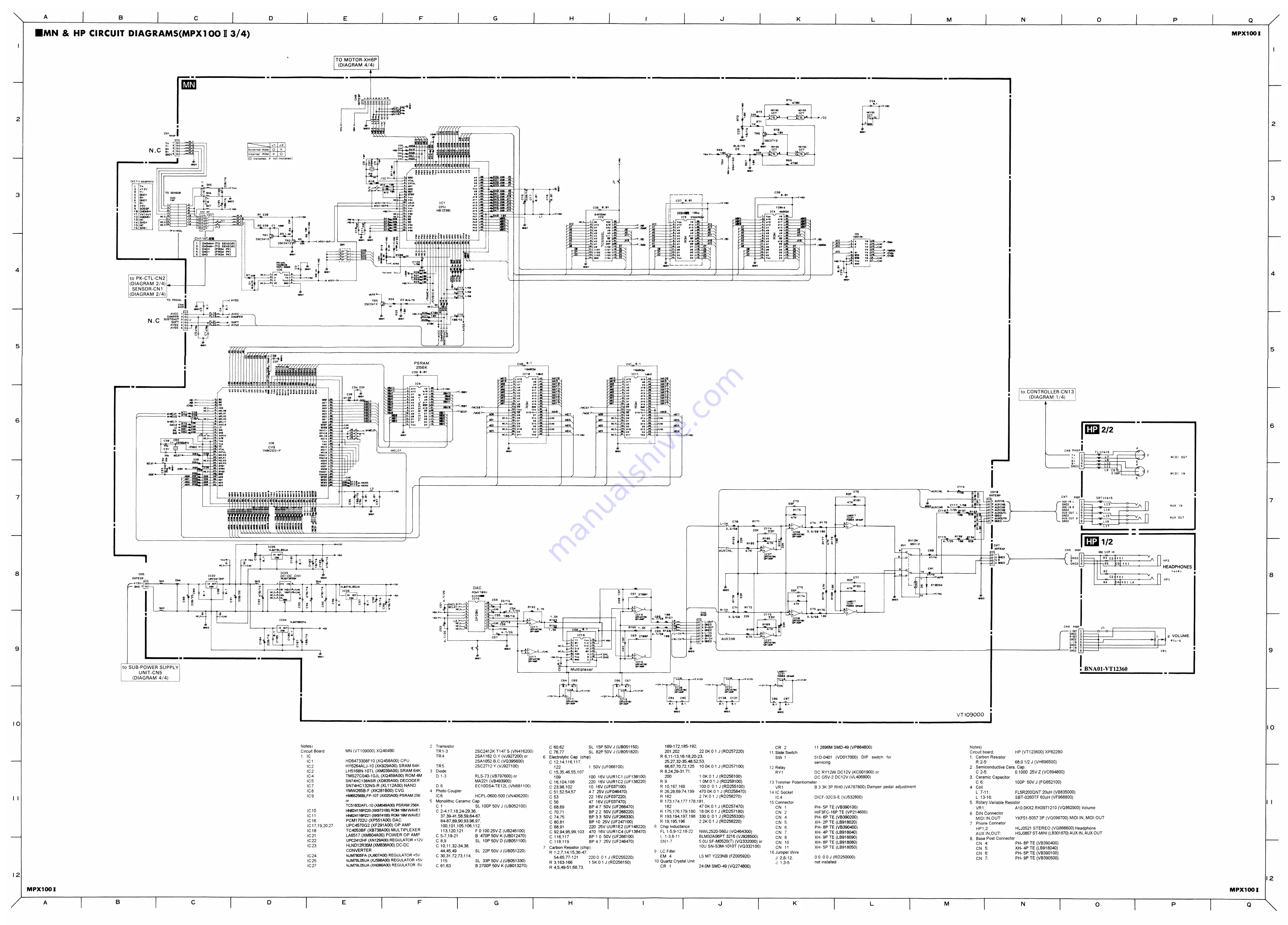 Yamaha Disklavier MPX100II Service Manual Download Page 43