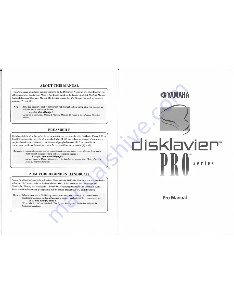 Yamaha disklavier Pro Series Manual Download Page 2