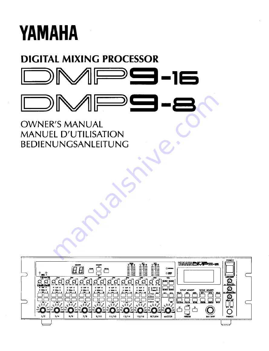 Yamaha DMP9-16 Owner'S Manual Download Page 1