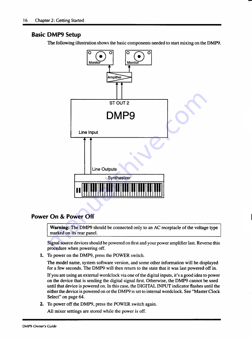 Yamaha DMP9-16 Owner'S Manual Download Page 24