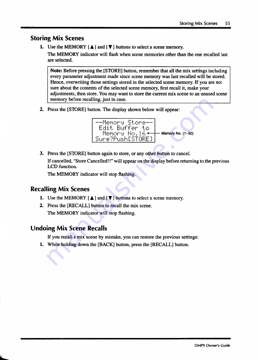 Yamaha DMP9-16 Owner'S Manual Download Page 63