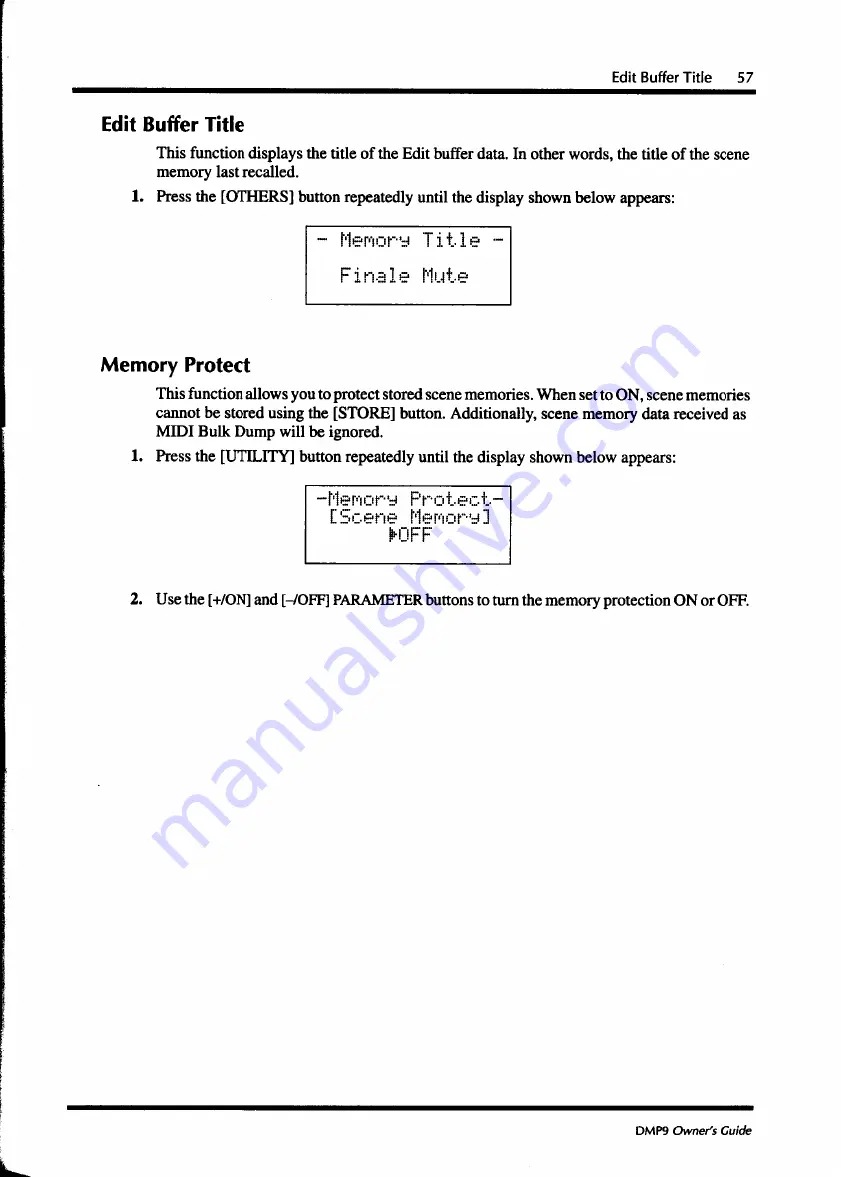 Yamaha DMP9-16 Owner'S Manual Download Page 65