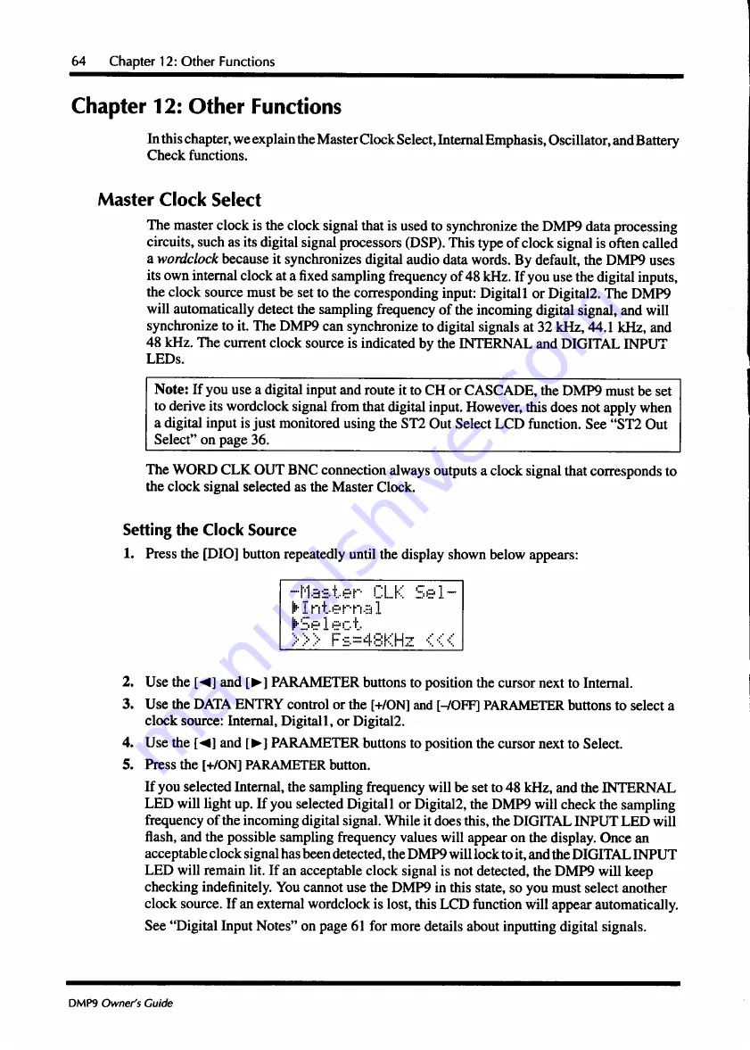 Yamaha DMP9-16 Owner'S Manual Download Page 72