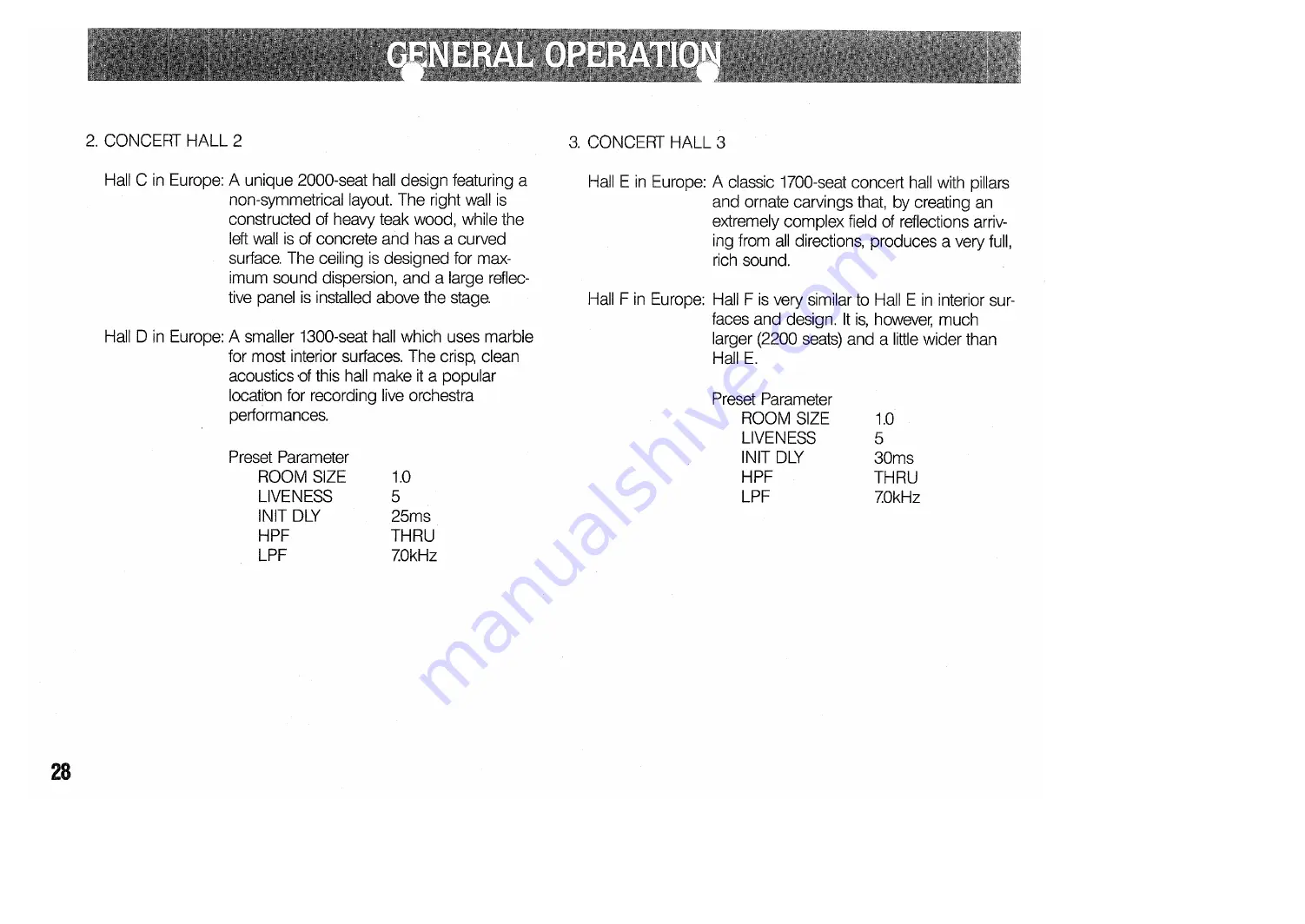 Yamaha DSP-3000 Operation Manual Download Page 30