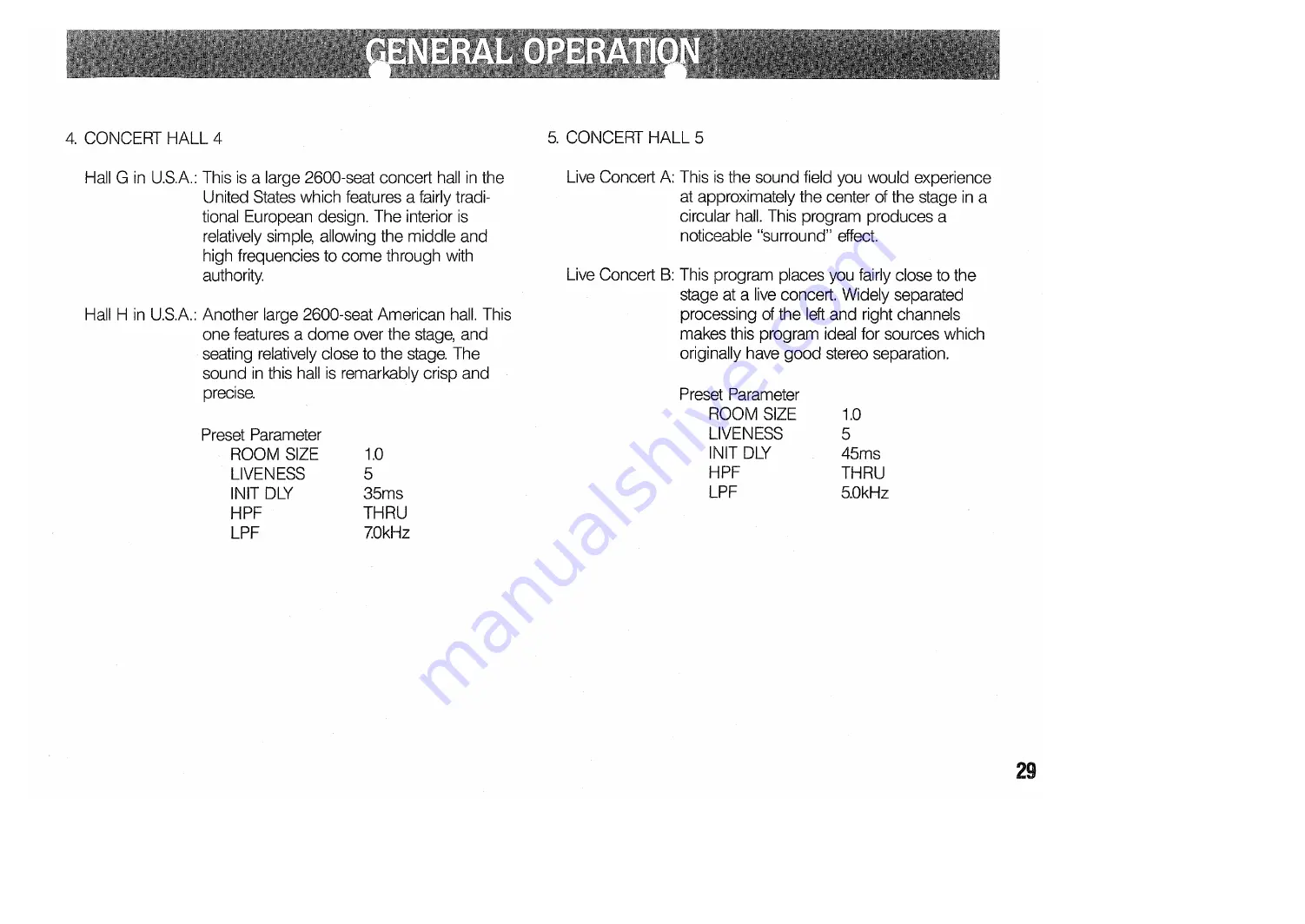 Yamaha DSP-3000 Operation Manual Download Page 31