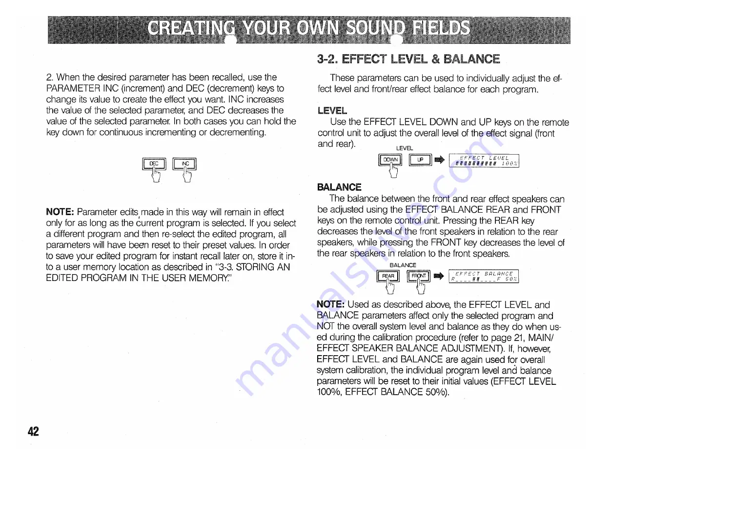 Yamaha DSP-3000 Operation Manual Download Page 44