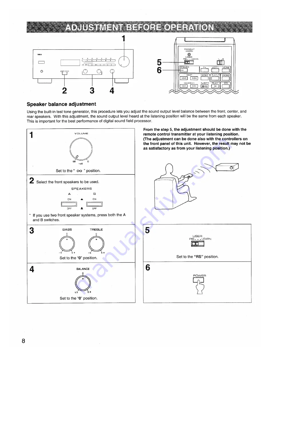 Yamaha DSP-A500 Owner'S Manual Download Page 8