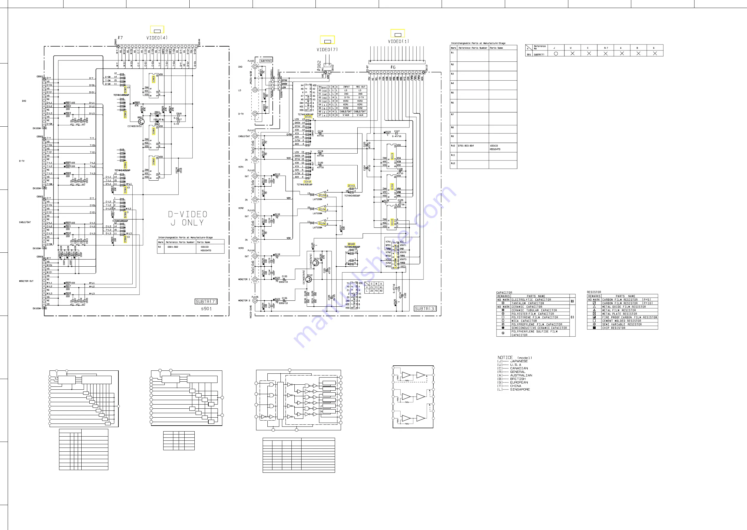 Yamaha DSP-AX1/RX-V1 Service Manual Download Page 84