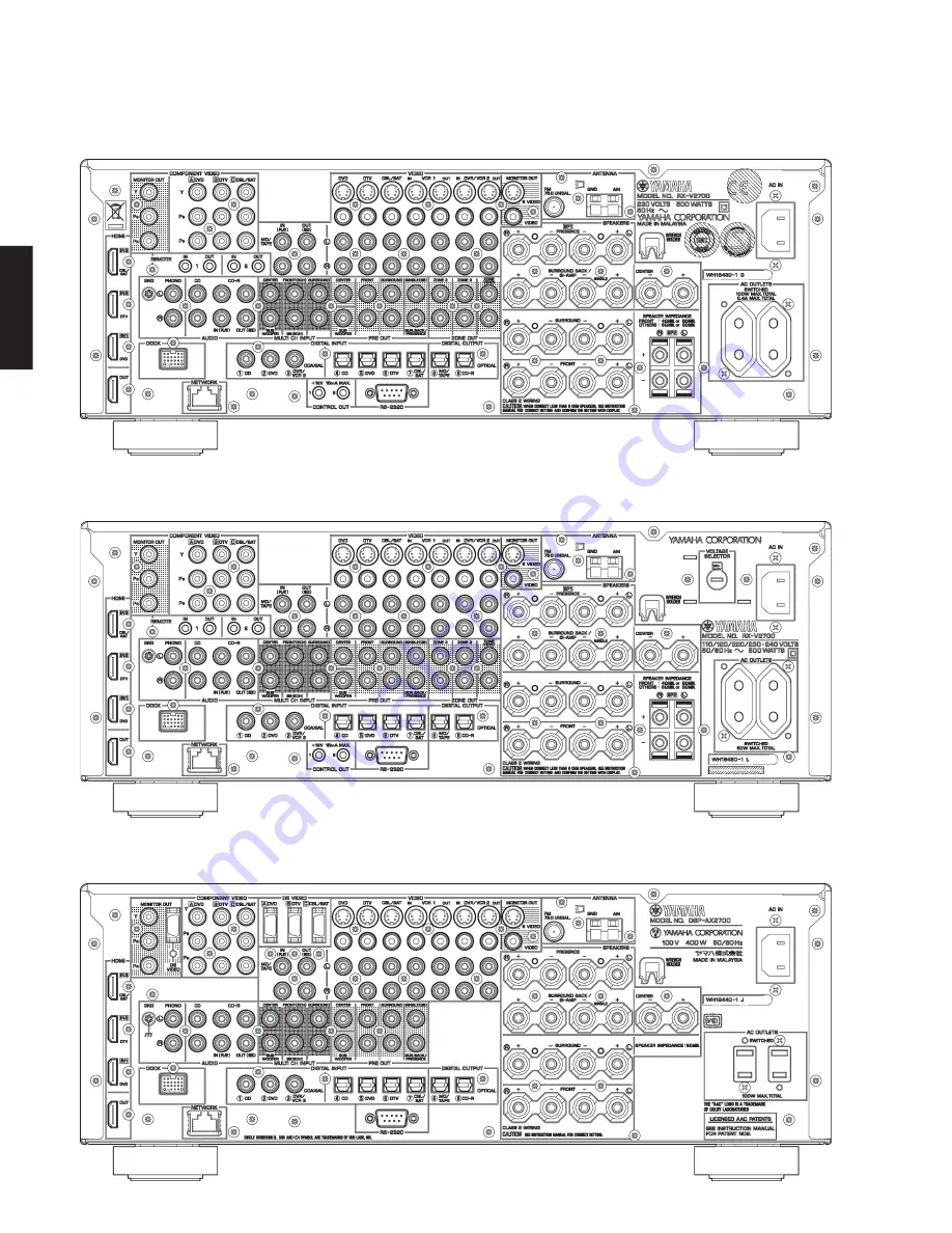 Yamaha DSP-AX2700 Service Manual Download Page 6