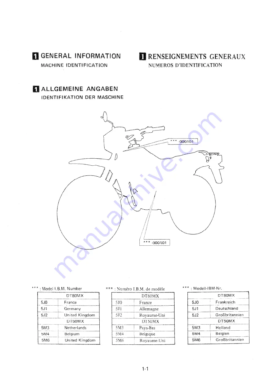 Yamaha DT 50 MX Service Manual Download Page 3