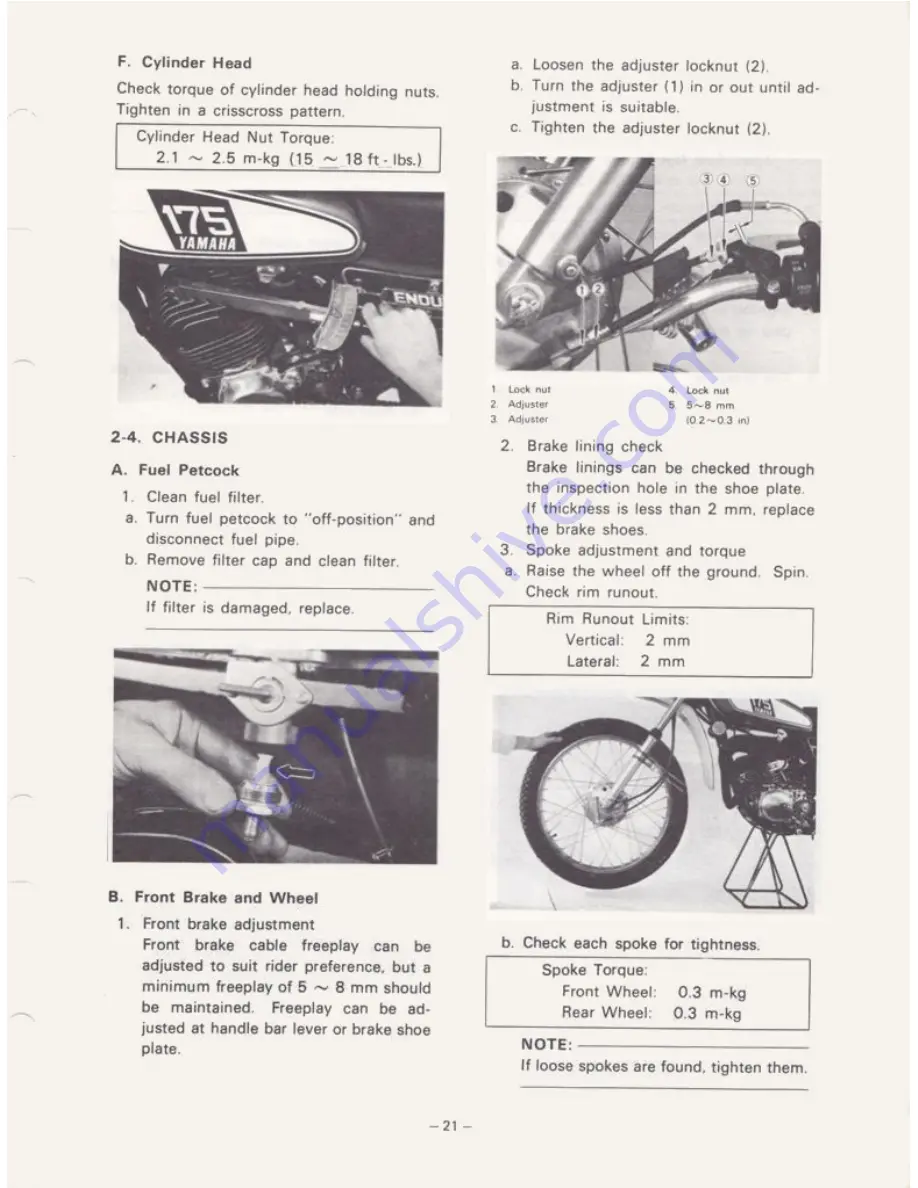 Yamaha DT100A 1974 Скачать руководство пользователя страница 32