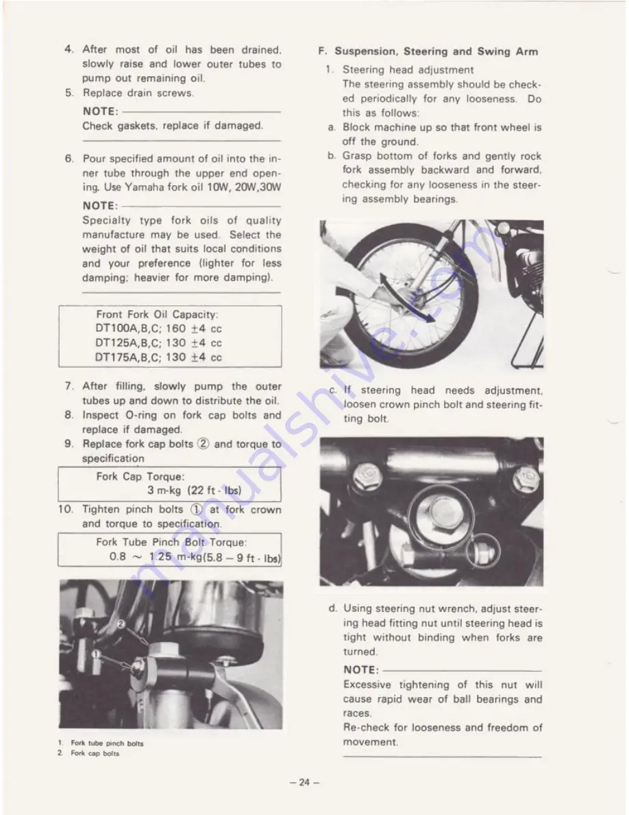 Yamaha DT100A 1974 Скачать руководство пользователя страница 35