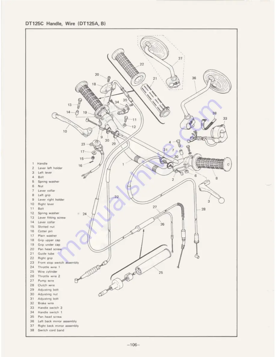 Yamaha DT100A 1974 Service Manual Download Page 121