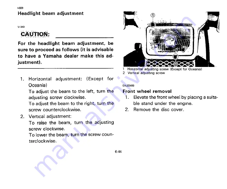 Yamaha DT200R Owner'S Manual Download Page 99