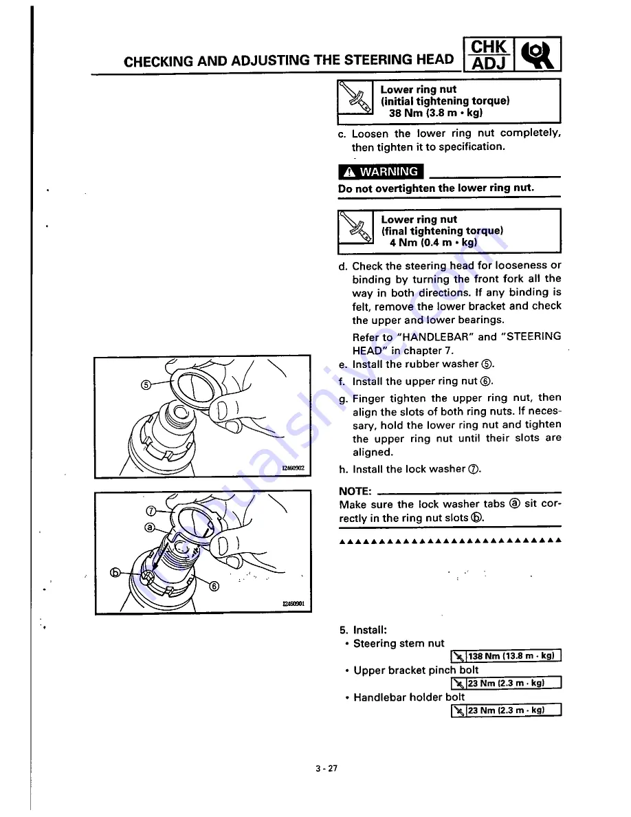 Yamaha DT230 4TP3-AE1 Service Manual Download Page 75