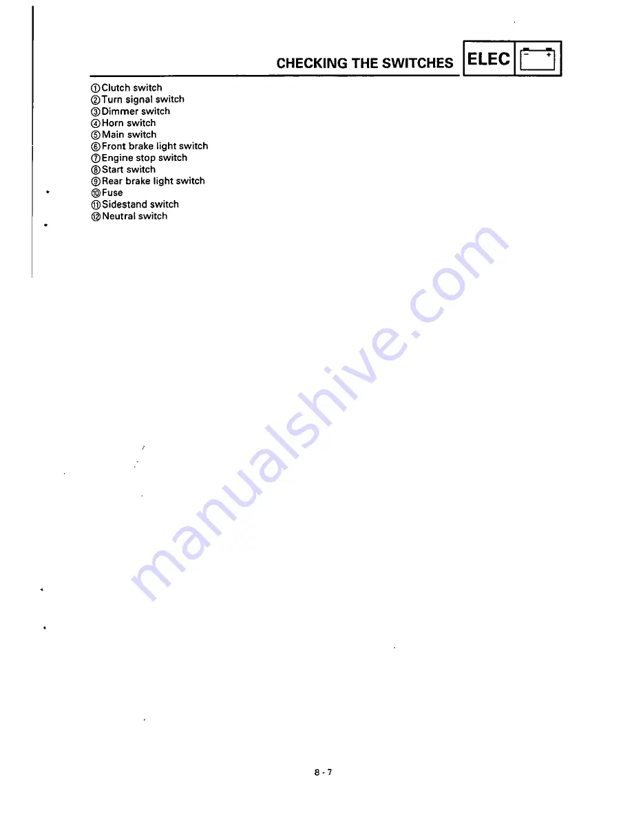 Yamaha DT230 4TP3-AE1 Service Manual Download Page 261