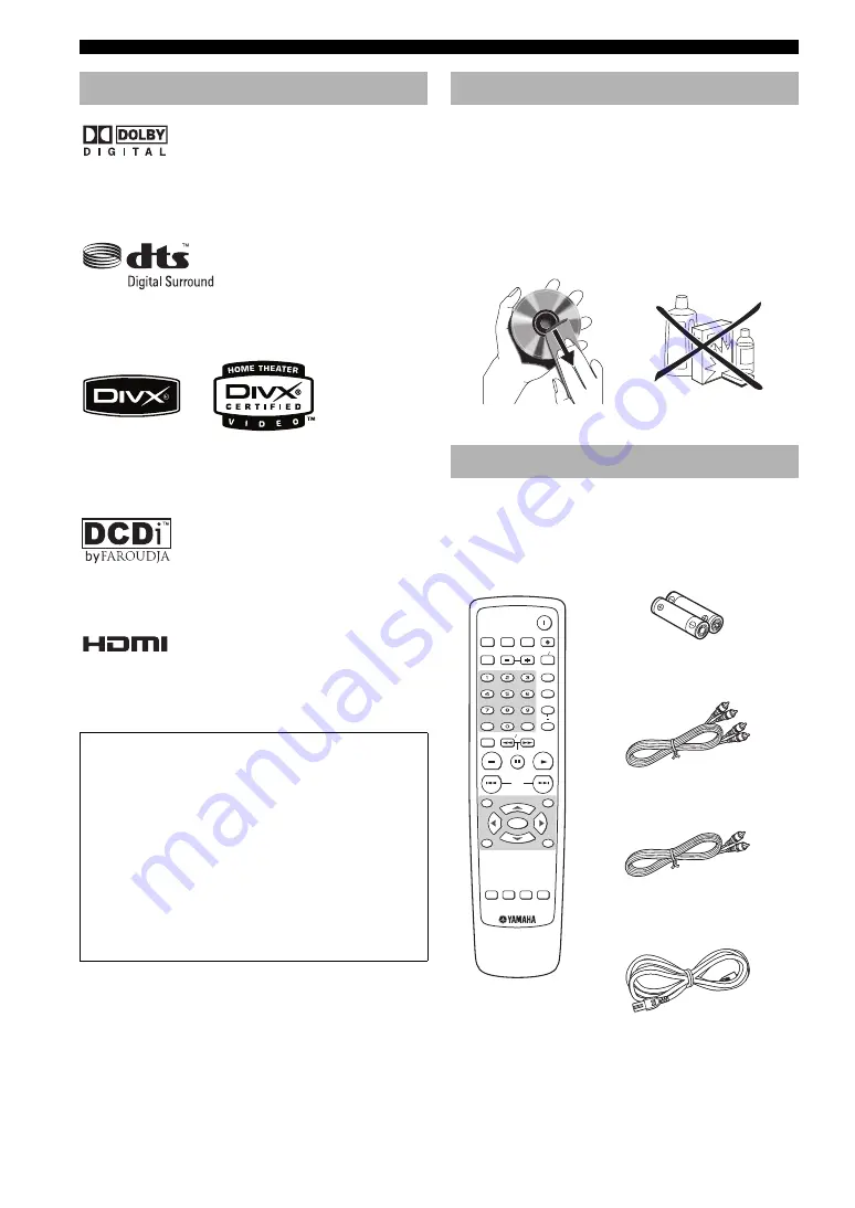 Yamaha DVD-S1800 Owner'S Manual Download Page 99