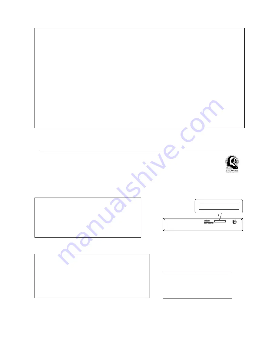 Yamaha DVD S540 - Progressive Scan DVD Player Owner'S Manual Download Page 3