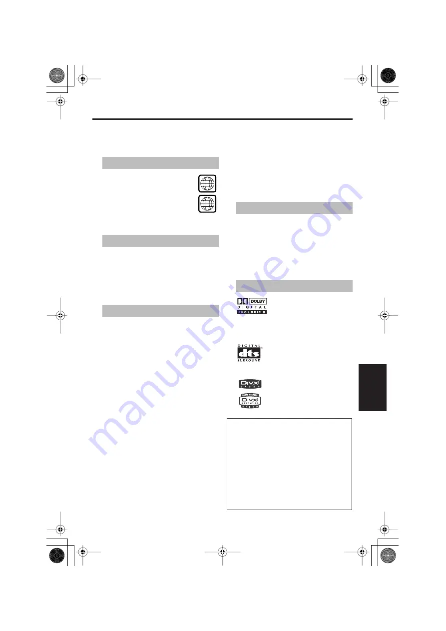 Yamaha DVD-S657 Owner'S Manual Download Page 207