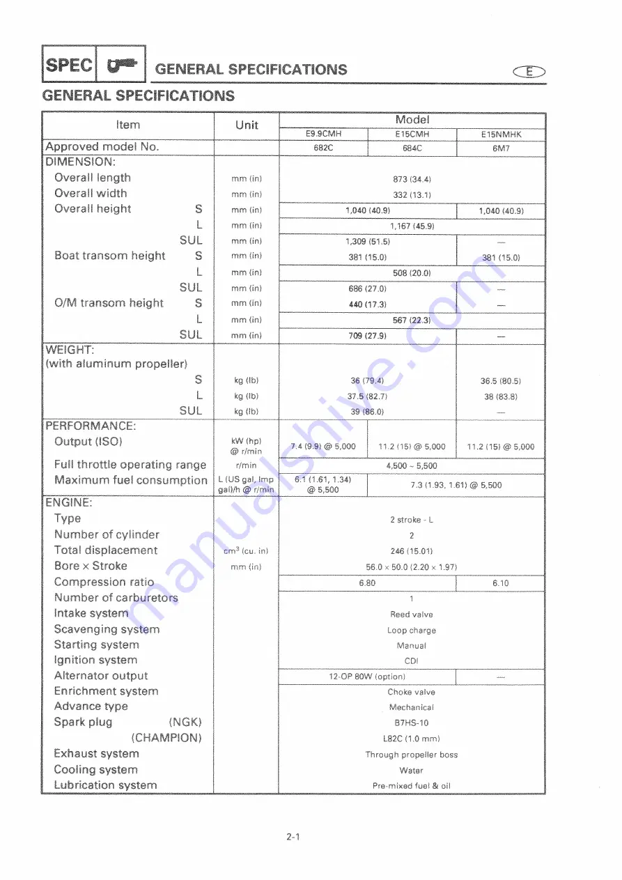 Yamaha E15C Service Manual Download Page 32