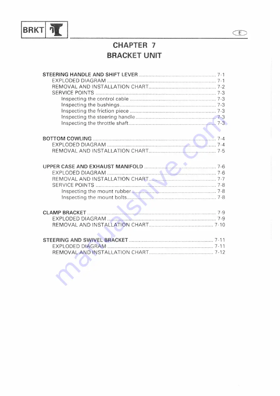 Yamaha E15C Service Manual Download Page 216