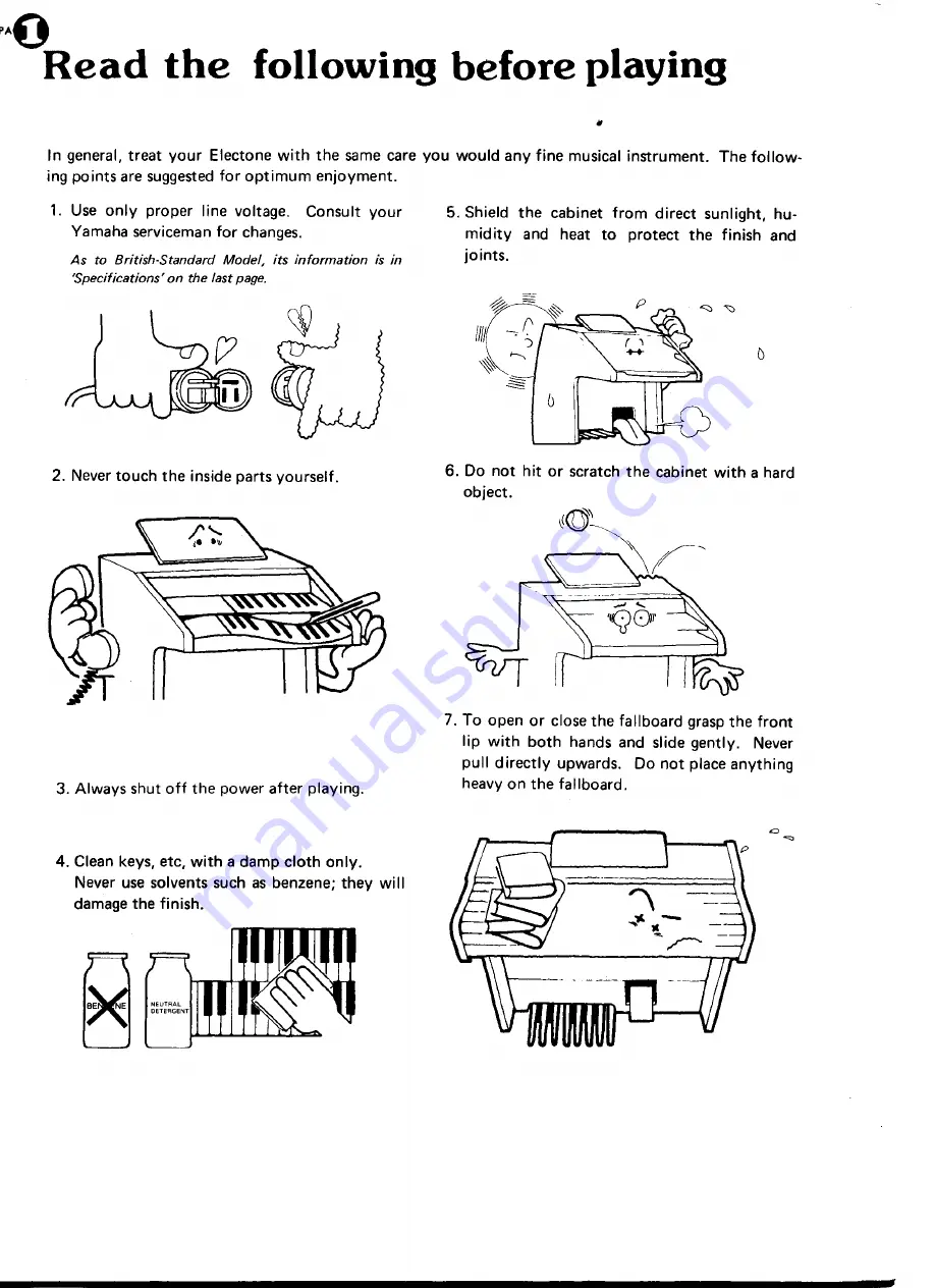 Yamaha Electone B-20CR User Manual Download Page 3