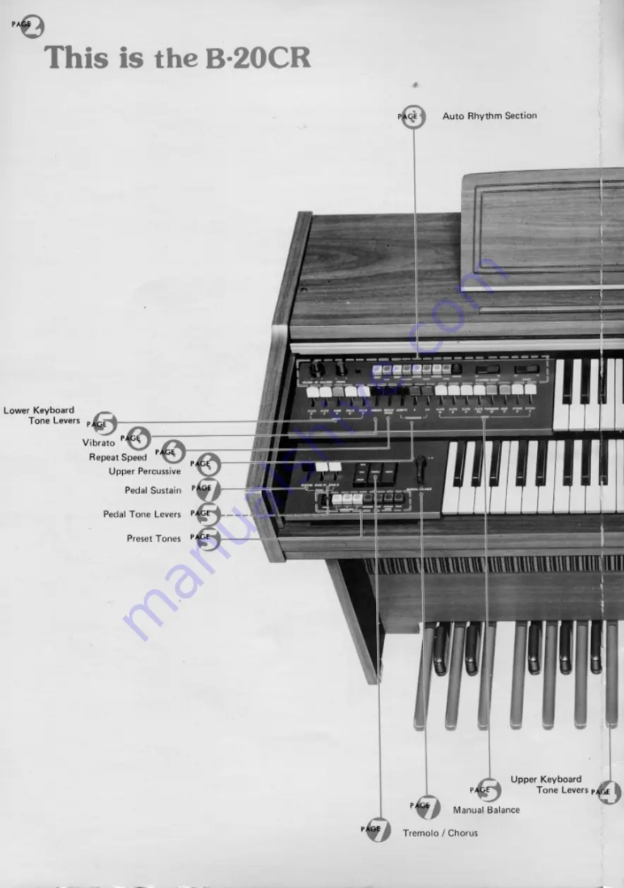 Yamaha Electone B-20CR User Manual Download Page 4