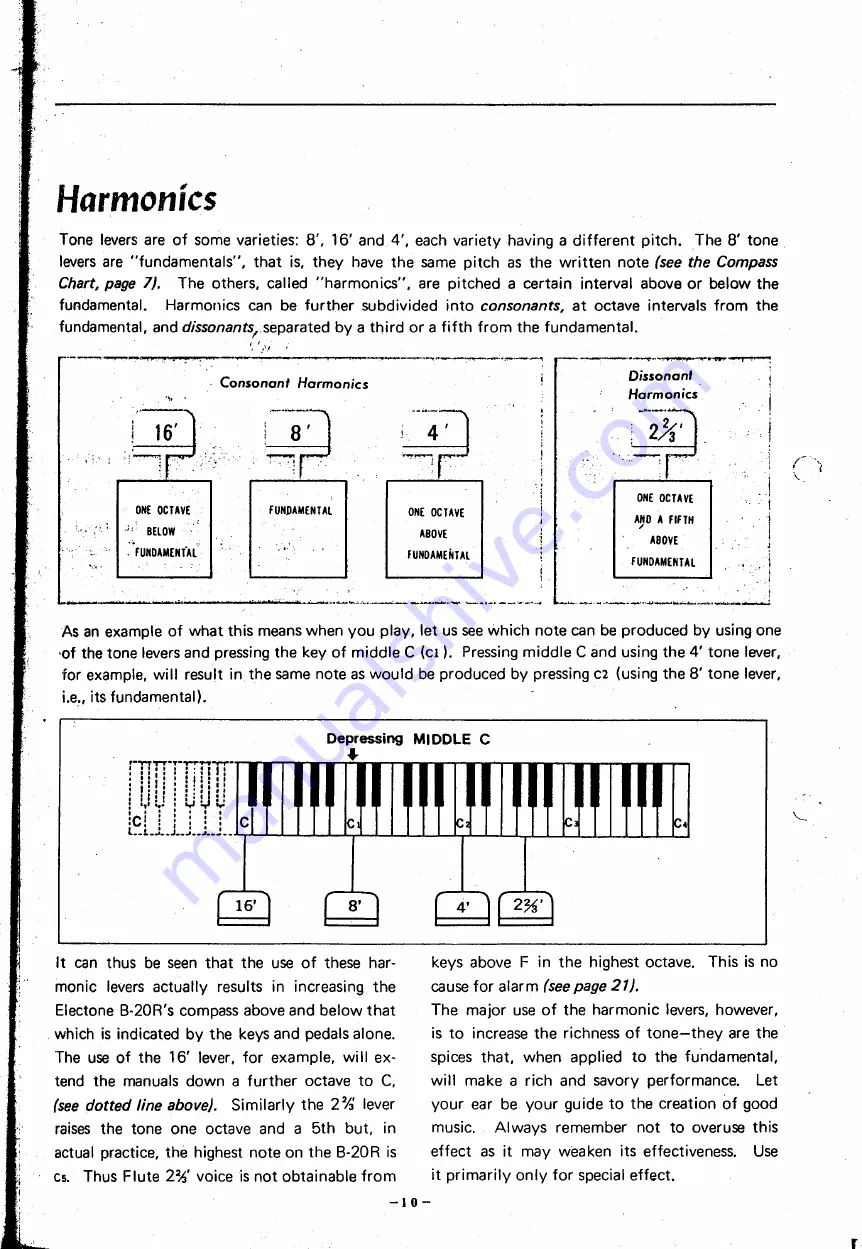 Yamaha Electone B-20R Скачать руководство пользователя страница 10