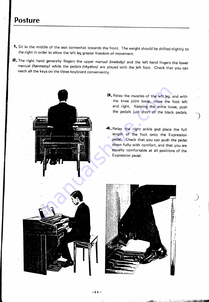 Yamaha Electone B-20R Playing Manual Download Page 24