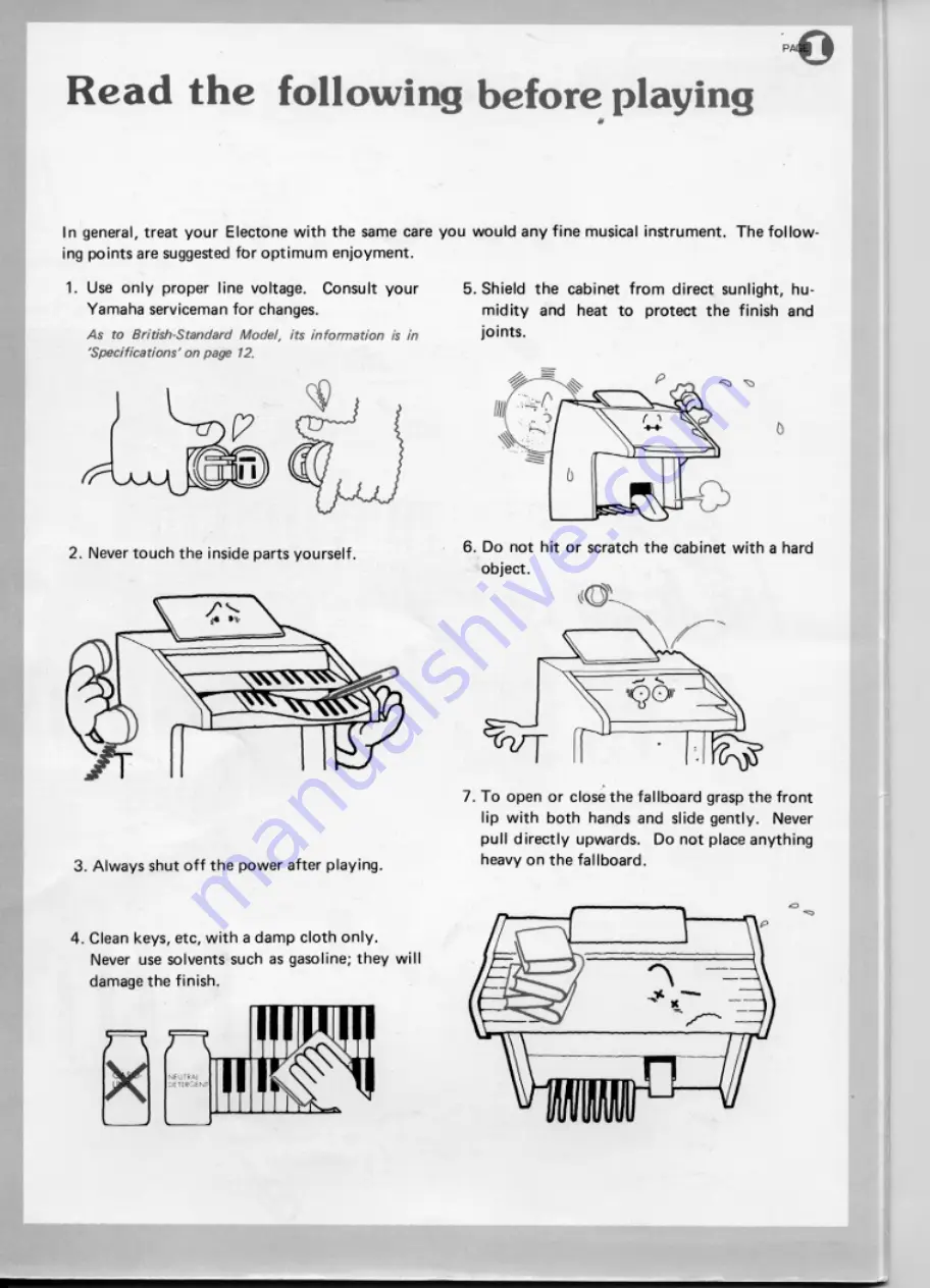 Yamaha Electone B-30AR User Manual Download Page 3