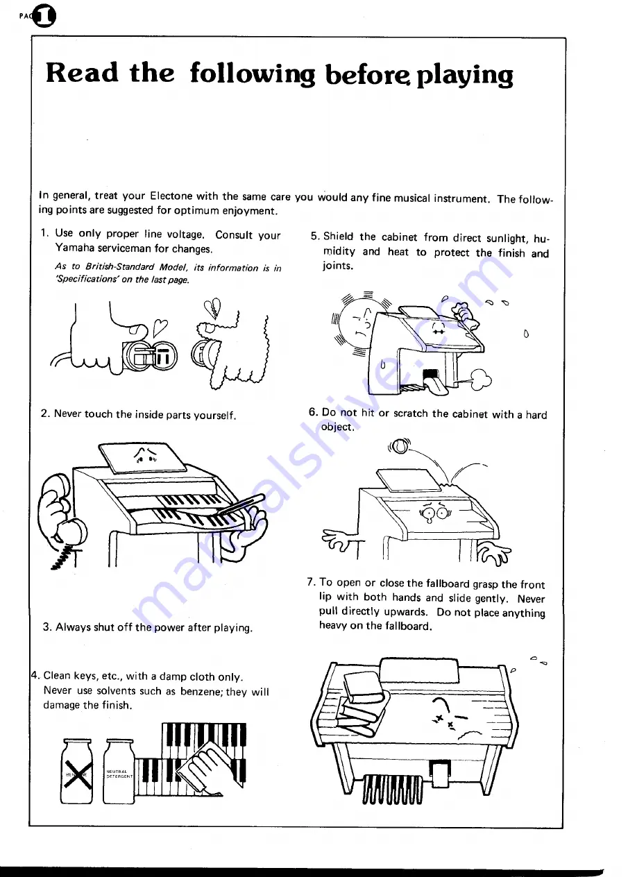 Yamaha Electone B-40 User Manual Download Page 3