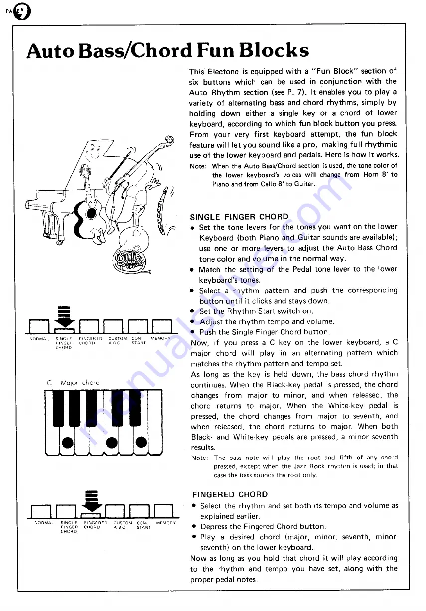 Yamaha Electone B-40 User Manual Download Page 12