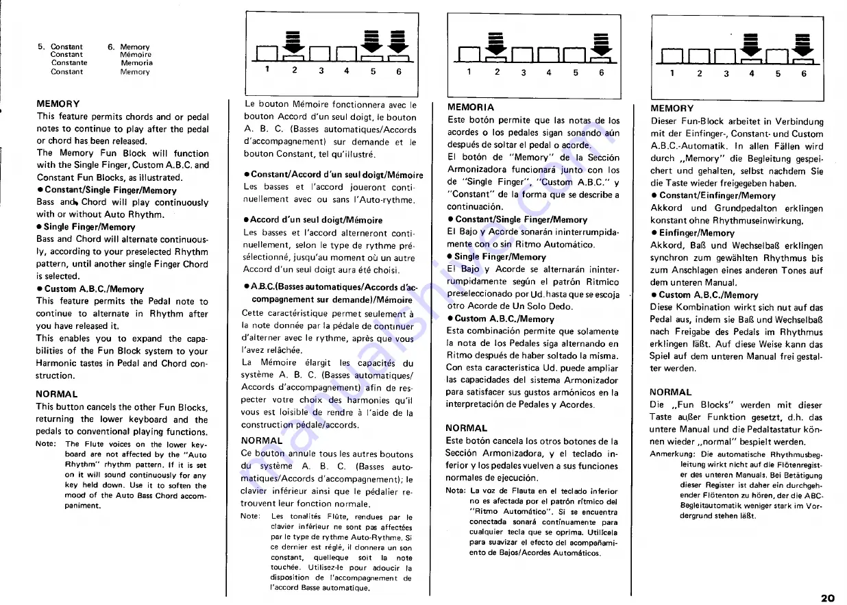 Yamaha Electone B-60 Manual Download Page 22