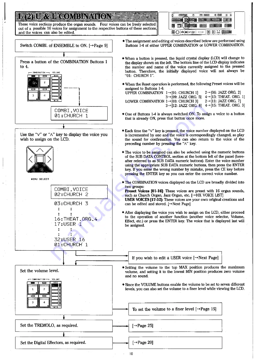 Yamaha Electone CHX-1 User Manual Download Page 12