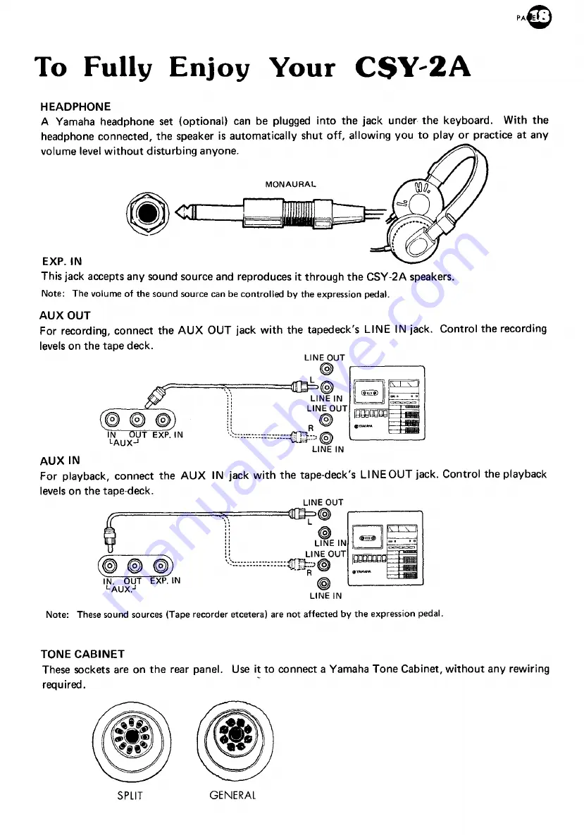 Yamaha Electone CSY-2A User Manual Download Page 21