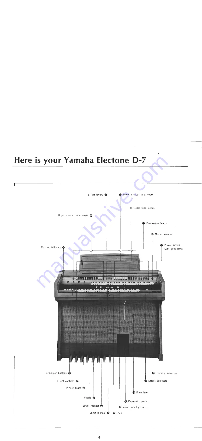 Yamaha Electone D-7 Скачать руководство пользователя страница 5