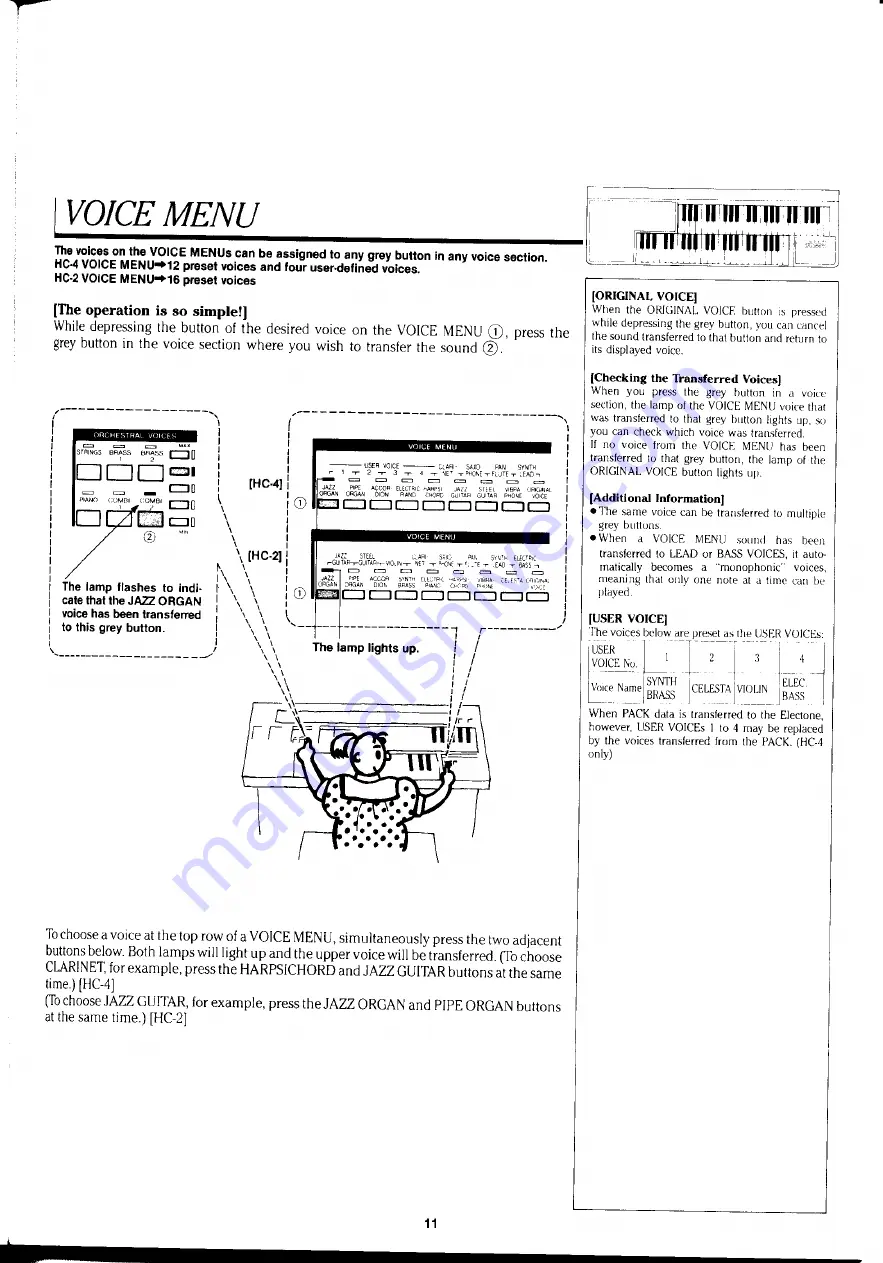 Yamaha Electone HC-2 User Manual Download Page 13