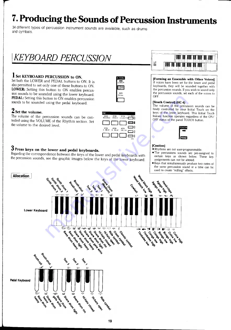 Yamaha Electone HC-2 Скачать руководство пользователя страница 21