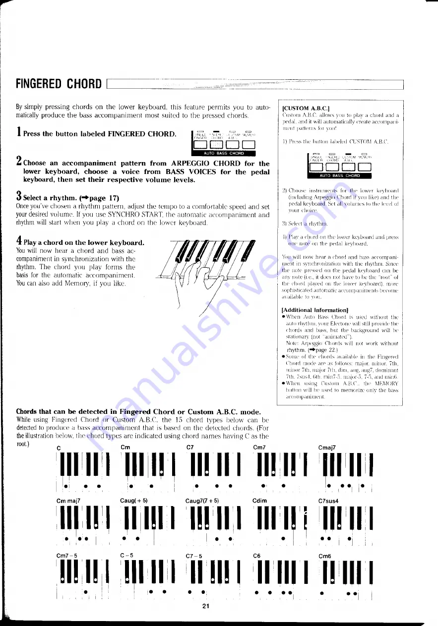 Yamaha Electone HC-2 Скачать руководство пользователя страница 23