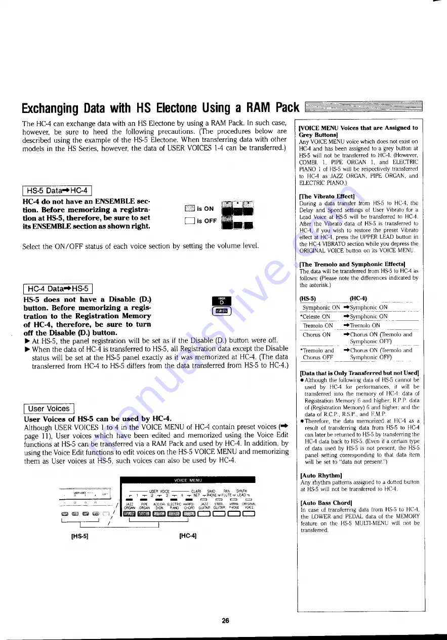 Yamaha Electone HC-2 User Manual Download Page 28